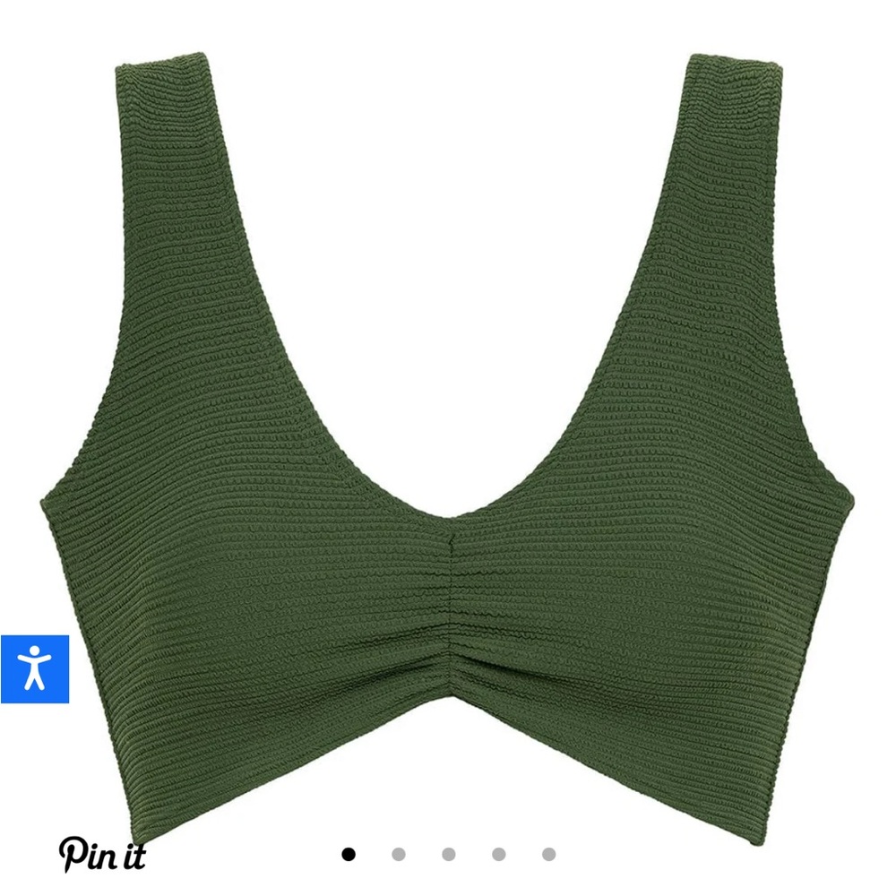 Montce Olive Micro Scrunch S Bikini Top and XS Tamarindo Bikini Bottom